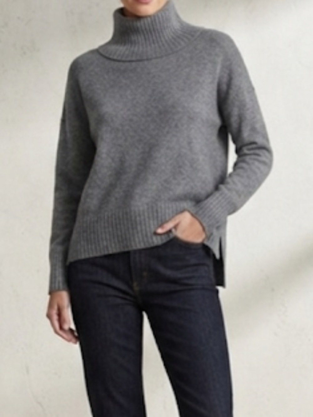 BARTOLINI Made In Italy Wool Cashmere Blend Turtleneck Sweater Large